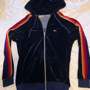 *SOLD* Aviator Nation Velvet Hoodie Navy Medium